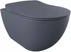 Унитаз подвесной Creavit Free FE320-00BM00E-0000 с функцией биде, базальт матовый