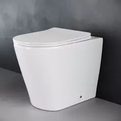 Приставной безободковый унитаз с сиденьем микролифт Ceramica Nova Highlight CN1812