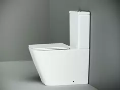 Унитаз-компакт безободковый с сиденьем микролифт Ceramica Nova Cubic CN1803