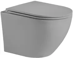 Подвесной безободковый унитаз с сиденьем микролифт WeltWasser Merzbach 004MT-GR