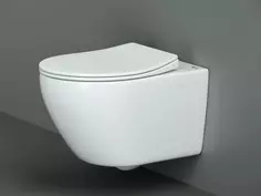 Унитаз подвесной Ceramica Nova Pearl CN8001 безободковый, с сиденьем микролифт, белый