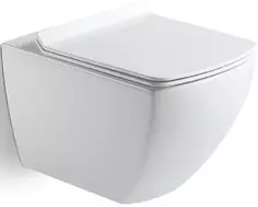 Унитаз подвесной Black & White 726W00 безободковый, с сиденьем микролифт, белый