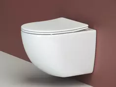 Унитаз подвесной Ceramica Nova Forma CN3009 безободковый, с сиденьем микролифт, белый
