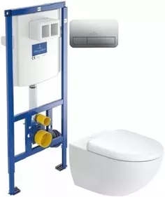 Комплект подвесной унитаз Duravit Architec 45720900A1 + система инсталляции Villeroy & Boch 92246100 + 92249061