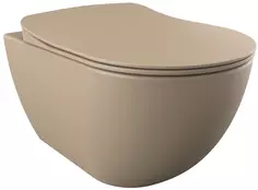 Унитаз подвесной Creavit Free FE322-11CM00E-0000 безободковый, капучино матовый