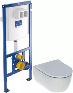 Комплект подвесной унитаз Geberit iCon 500.784.01.1 + система инсталляции Villeroy & Boch 92246100