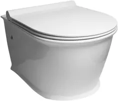 Унитаз подвесной SantiLine SL-5009 безободковый, с сиденьем микролифт, белый