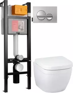 Комплект подвесной унитаз Grohe Euro Ceramic 3920600H + 39330001 + система инсталляции Jacob Delafon E33131RU-NF + E20859-CP-MTC