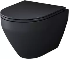 Унитаз подвесной Am.Pm Spirit V2.0 C701700MBSC безободковый, с сиденьем микролифт, черный матовый Am.Pm.