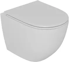 Унитаз подвесной D&K Matrix DT1396016 безободковый, с сиденьем микролифт, белый
