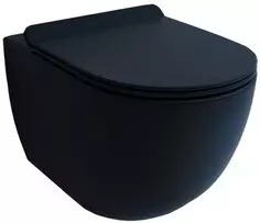 Унитаз подвесной Esbano Garcia ESUPGARCBM безободковый, с сиденьем микролифт, черный матовый