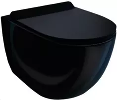 Унитаз подвесной Esbano Garcia B безободковый, с сиденьем микролифт, черный глянец