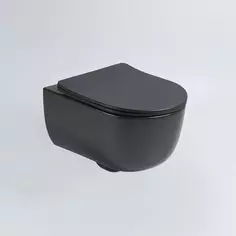 Унитаз подвесной Vincea Evo VT1-34SMB безободковый, с сиденьем микролифт, черный матовый
