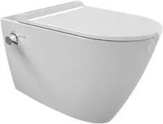 Унитаз подвесной beWash Alesta ALKA054H1VE0W5SZ0 безободковый, с функцией биде, торнадо, с сиденьем микролифт, белый