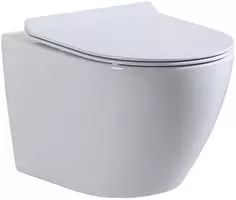 Унитаз подвесной beWash Minimal BKWHR003480 безободковый, с сиденьем микролифт, торнадо, белый