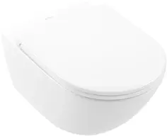 Унитаз подвесной Villeroy & Boch Universo 4670T901 безободковый, торнадо, с сиденьем микролифт, альпийский белый