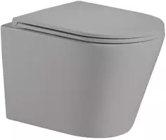 Унитаз подвесной WeltWasser Salzbach 004MT-GR безободковый, с сиденьем микролифт, серый матовый