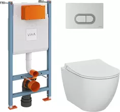 Комплект подвесной унитаз + система инсталляции VitrA Mia Round 9856B003-7200