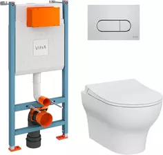 Комплект подвесной унитаз + система инсталляции VitrA Zentrum Round 9879B003-7200