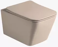 Унитаз подвесной Vincea Q-Line VT1-12MC безободковый, с сиденьем микролифт, капучино матовый
