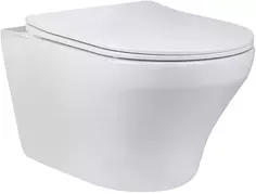Унитаз подвесной Vincea Edge-M VT1-37 безободковый, с сиденьем микролифт, белый