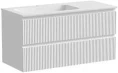 Тумба с раковиной белый матовый 101 см Sancos Snob R SNR100LW + CN7014