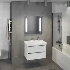 Тумба с раковиной белый глянец 75 см Comforty Дублин 00004137103