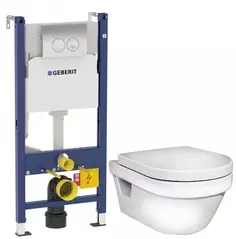 Комплект подвесной унитаз Gustavsberg Hygienic Flush 5G84HR01 + система инсталляции Geberit 458.124.21.1