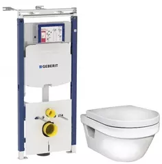 Комплект подвесной унитаз Gustavsberg Hygienic Flush 5G84HR01 + система инсталляции Geberit 111.362.00.5