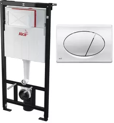 Скрытая система инсталляции для сухой установки (для гипсокартона) , клавиша M71 AlcaPlast Sadromodul AM101/1120-3:1 RU M71-0001