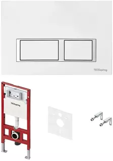 Монтажный элемент для подвесного унитаза + смывная клавиша Tece TECEspring V S955203