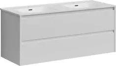 Тумба с раковиной белый глянец 121 см Sancos Libra LB120-2W + CN7004