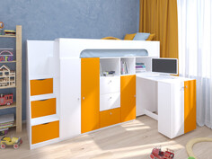 Кровати для подростков Подростковая кровать РВ-Мебель чердак Астра 11 (белый)