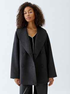 Короткое шерстяное пальто с содержанием кашемира