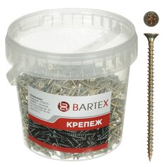 Саморез универсальный, диаметр 4х70 мм, 200 шт, оцинкованный, банка, Bartex