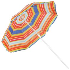 Зонт пляжный 160 см, с наклоном, 8 спиц, металл, Полосы, LG02/2