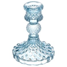 Подсвечник декоративный стекло, 1 свеча, 8х10.5 см, Морская гладь, Y6-6504