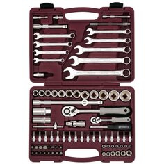 Набор слесарных инструментов Thorvik, UTS0082/12, 1/2", 1/4", кейс, 82 предмета