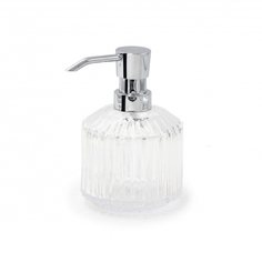 Дозатор для жидкого мыла Ridder Vilma прозрачный с серебряным 8,7х13 см