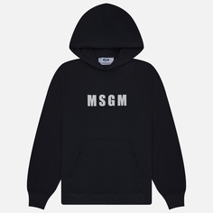 Мужская толстовка MSGM Macrologo Print, цвет чёрный, размер S