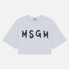 Женская футболка MSGM Contrast Impact, цвет белый