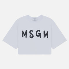 Женская футболка MSGM Contrast Impact, цвет белый, размер M