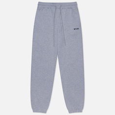 Женские брюки MSGM Micrologo Basic Unbrushed, цвет серый