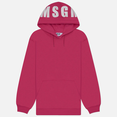 Женская толстовка MSGM Macrologo Print Hoodie, цвет розовый, размер XS