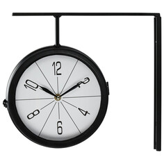 Часы часы настенные KOOPMAN 300х90х280мм двусторонние черный металл