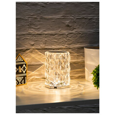 Настольные лампы декоративные LED лампа настольная-ночник СТАРТ 2LED Crystal Rose mini