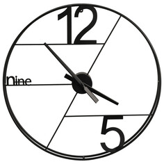 Часы часы настенные KOOPMAN 600мм черный металл