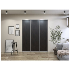 Шкафы-купе дверь-купе ELEGANT 2252х583мм венге ЛДСП/алюминий Е1
