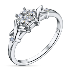 Кольцо из серебра э0612кц02203650_white ЭПЛ Даймонд