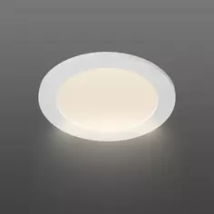 Светильник точечный светодиодный встраиваемый Эра 12 Вт 9 м², холодный белый свет, цвет белый ERA